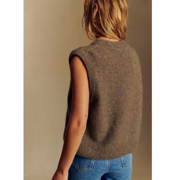 NWOT Sezane Samuel Jumper in Dark Taupe - Picture 3 of 5